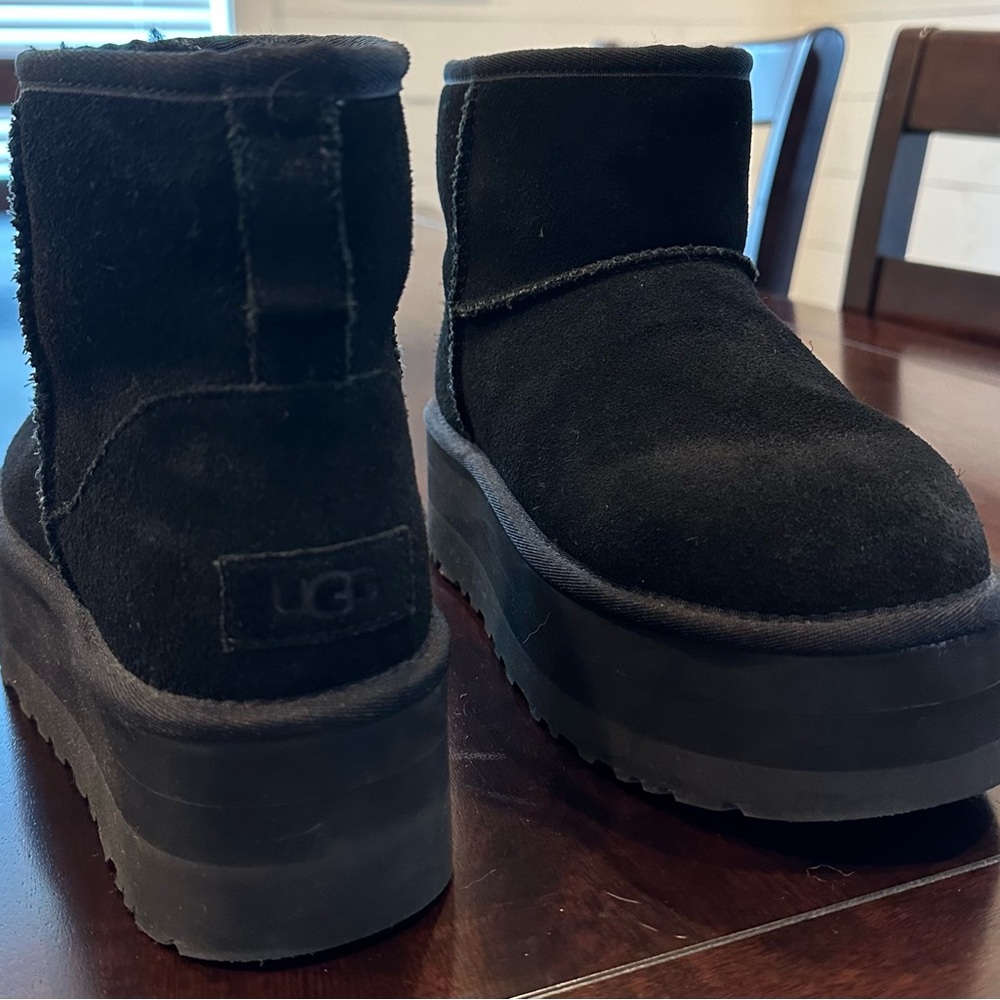 Black Platform Uggs - Size 8